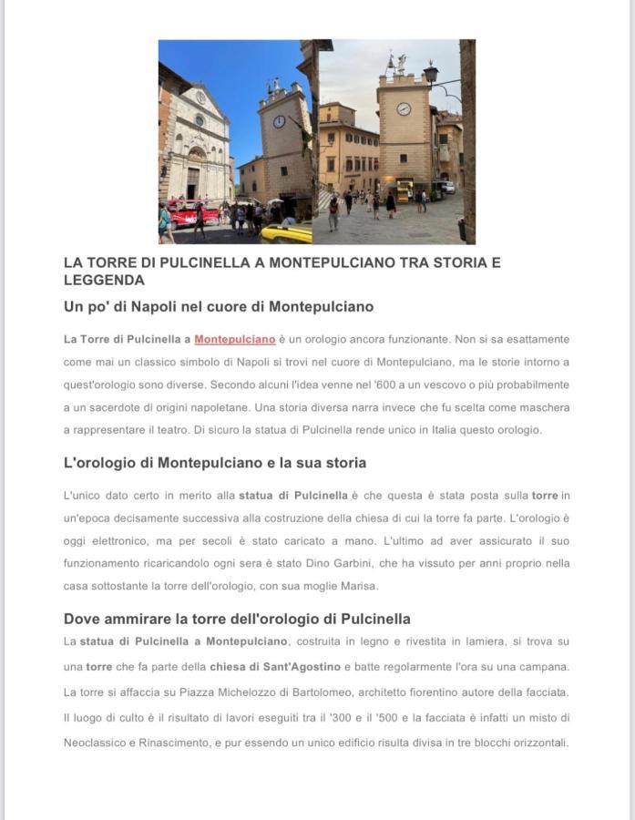 Pulcinella Appartamento Tipico Centro Storico Montepulciano Stazione Exteriör bild